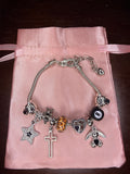 Silver Cheetah Charmed Bracelet